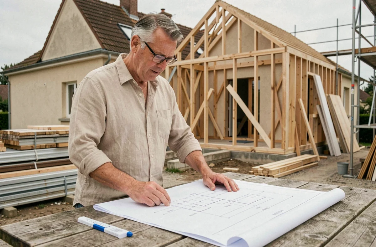 Architecte consultant des plans pour une extension de maison de 40 m2 sans permis de construire