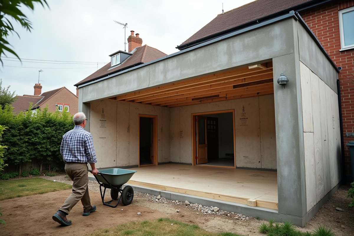 Ouvrier sur chantier d